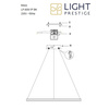 Lampa wisząca Ring Ø 66, średnia z regulacją barwy światła (LP-909/1P M BK CCT) - Light Prestige
