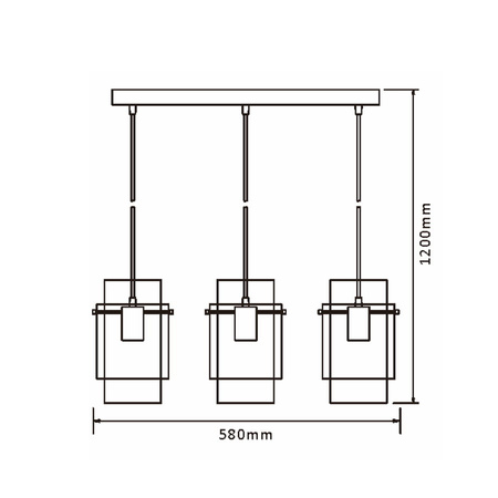 Lampa wisząca Savona 3 ramiona (LP-707/3L) - Light Prestige