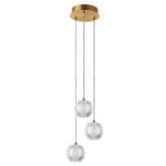 Lampa wisząca Brillant 3 LED złota z regulacją barwy światła (LP-3303/3P GD) - Light Prestige