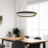 Lampa wisząca Plum 1 LED CCT czarna duża (LP-0407/1P L BK Triangle) - Light Prestige