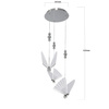 Lampa wisząca Mariposa 3 w chromie (LP-1715/3P CH) - Light Prestige