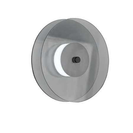 Szklany kinkiet Casy dymny LED CCT (LP-3176/1W SM) - Light Prestige