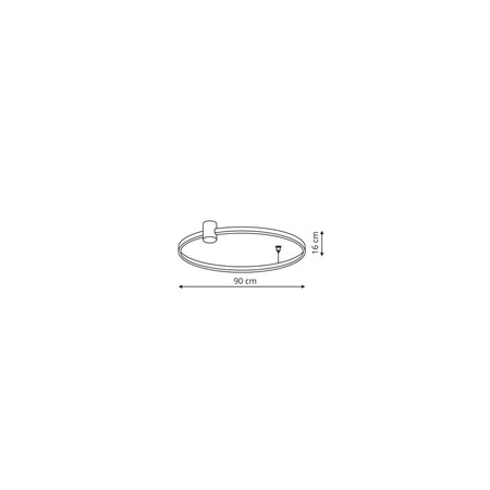 Lampa sufitowa Ring L CCT Ø 90 cm - elegancka oświetlenie do każdego wnętrza (LP-909/1C L BK CCT) - Light Prestige