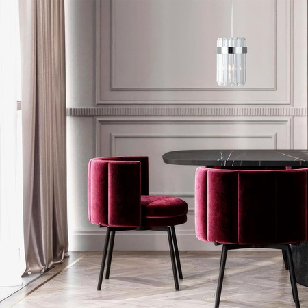 Lampa wisząca Vetro 1 chrom, elegancka i funkcjonalna (LP-2910/1P CH) - Light Prestige