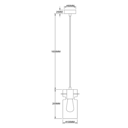 Lampę wiszącą Nivio dymną 1xE27 - wyjątkowe oświetlenie do każdego wnętrza (LP-2811/1P AM) - Light Prestige