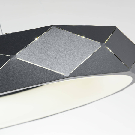 Elegancka lampa wisząca Reus LED w kolorze czarnym (LP-8069/1P LED BK) - Light Prestige