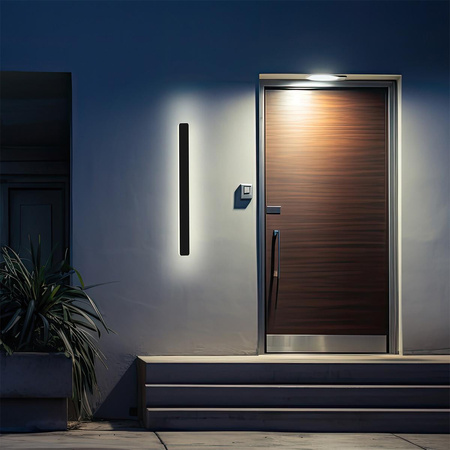 Kinkiet Bodo 60 cm w kolorze czarnym, odporność na warunki atmosferyczne (LP-789/1W 60 BK) - Light Prestige