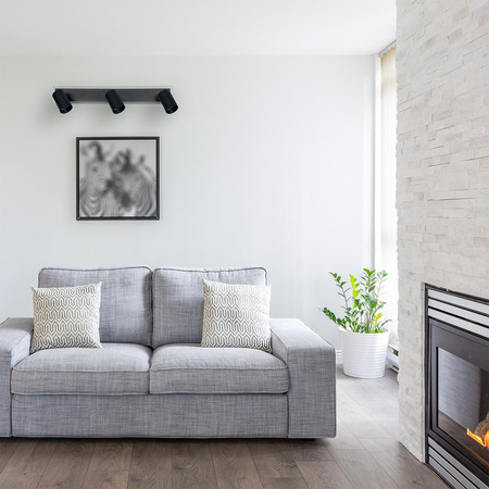 Lampa sufitowa Parma 3xGU10 z LED CCT czarna (LP-0612/3WS BK) - Light Prestige