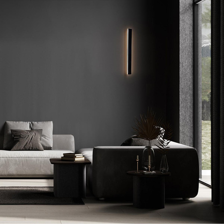 Kinkiet Bodo 60 cm w kolorze czarnym, odporność na warunki atmosferyczne (LP-789/1W 60 BK) - Light Prestige