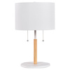 Lampa stołowa Fogo 2xE27 w kolorze białym, idealna do każdego wnętrza (LP-0304/2T WH) - Light Prestige