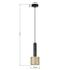 Lampa wisząca Amo złoto-czarna 1xE27 (LP-0702/1P GD) – Light Prestige