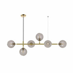 Lampa wisząca Alisa w odcieniach transparentnego złota (LP-005/6P TR) - Light Prestige