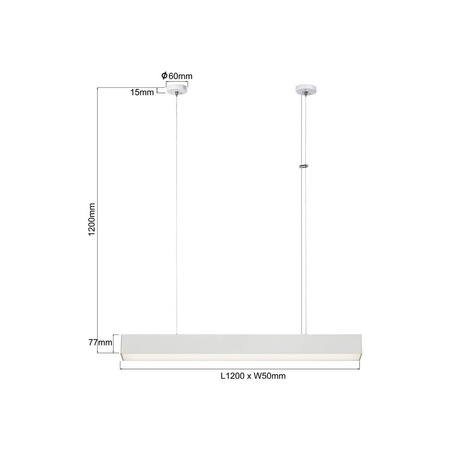 Lampa wisząca Luci M LED CCT Tuya biała (LP-1401/1P M WH Smart) - Light Prestige