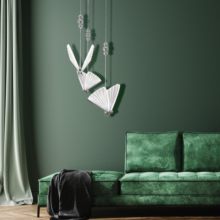 Lampa wisząca Mariposa 3 w chromie (LP-1715/3P CH) - Light Prestige