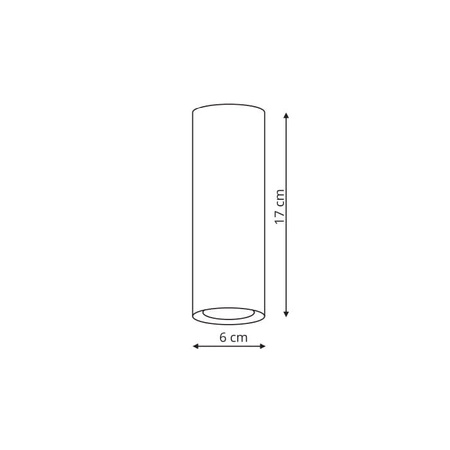 Oczko sufitowe Manacor 17cm czarne (LP-232/1D - 170 czarne) - Light Prestige