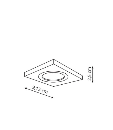 Podtynkowa oprawa świetlna Metis 1 w kolorze białym (LP-2780/1RS WH) - Light Prestige