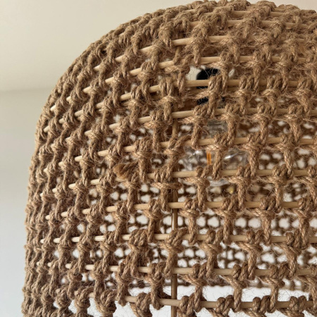 Lampa wisząca ratanowa Kanso 40 cm w jasnym drewnie (LP-2025/1P 40 cm) - Light Prestige