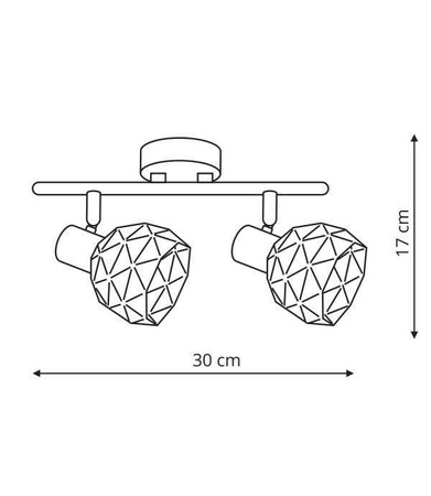 Lampa sufitowa Reus 2 - elegancka i funkcjonalna oświetlenie (LP-8069/2WS WH) - Light Prestige