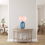 Lampa stołowa AMUR w odcieniu niebieskim – idealne oświetlenie do każdego wnętrza (LP-919/1T blue) - Light Prestige