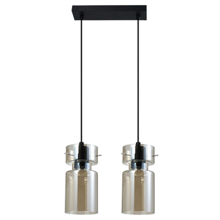 Podwójna lampa wisząca Nivio w kolorze dymnym 2xE27 (LP-2811/2L AM) - Light Prestige