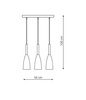 Lampa Wisząca Solin 3-punktowa w kolorze czarno-złotym (LP-181/3L GD) - Light Prestige