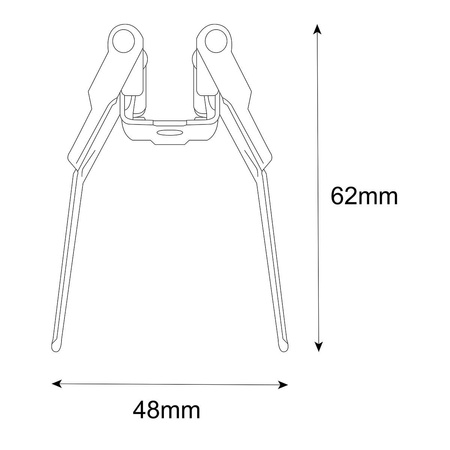 Uchwyt montażowy podtynkowy Magnetic Slim (LP-656-MAG SLIM RS) - Light Prestige