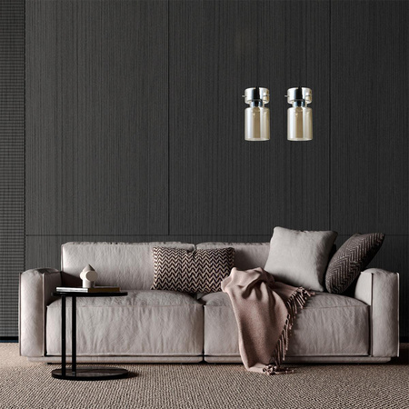 Podwójna lampa wisząca Nivio w kolorze dymnym 2xE27 (LP-2811/2L AM) - Light Prestige