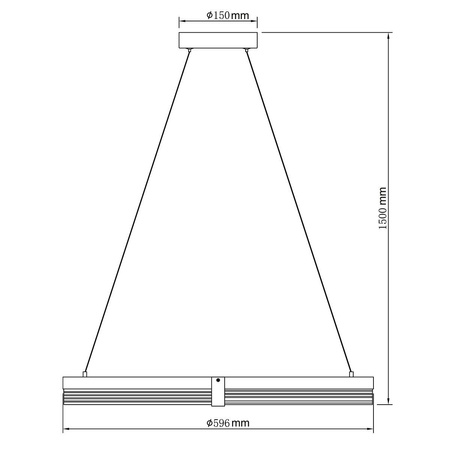 Lampa wisząca LED Plum 1 CCT średnia czarna (LP-0407/1P M BK Triangle) - Light Prestige