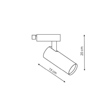 Reflektor sufitowy Ice 1F w kolorze czarnym (LP-732/1R 3W BK) - Light Prestige