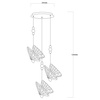 Lampa wisząca Mariposa 3 w chromie (LP-1715/3P CH) - Light Prestige