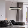 Lampa wisząca LED Plum 1 CCT średnia czarna (LP-0407/1P M BK Triangle) - Light Prestige