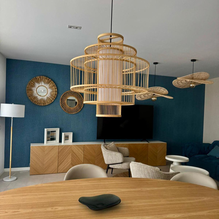 Lampa wisząca Stela z rattanu, 1xE27 - elegancja w najczystszej formie (LP-2026/1P) - Light Prestige