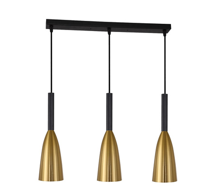Lampa Wisząca Solin 3-punktowa w kolorze czarno-złotym (LP-181/3L GD) - Light Prestige