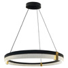 Lampa wisząca Plum 1 LED CCT czarna duża (LP-0407/1P L BK Triangle) - Light Prestige