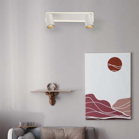 Lampa sufitowa Parma 2 z listwą – idealne oświetlenie do każdego wnętrza (LP-0612/2WS WH) - Light Prestige