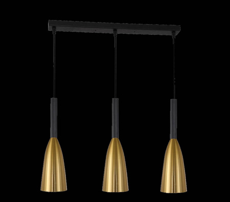 Lampa Wisząca Solin 3-punktowa w kolorze czarno-złotym (LP-181/3L GD) - Light Prestige