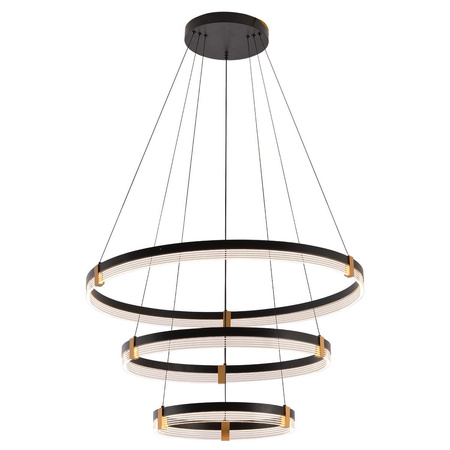 Lampa wisząca Plum 3 LED CCT czarna, elegancki akcent do każdego wnętrza (LP-0407/3P BK) - Light Prestige