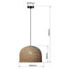 Lampa wisząca Kanso ratanowa 50 cm jasne drewno 1xE27 (LP-2025/1P 50 cm) - Light Prestige