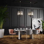 Lampa wisząca Mona, czarna, 5 źródeł światła (LP-5005/5P) - Light Prestige