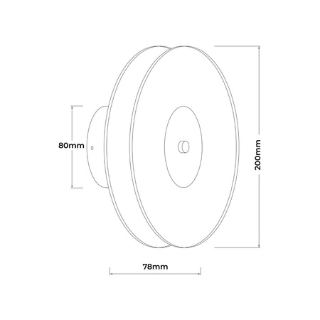 Szklany kinkiet Casy dymny LED CCT (LP-3176/1W SM) - Light Prestige