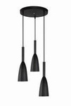 Wisząca lampa Solin 3-talerzowa w kolorze czarnym (LP-181/3P BK) - Light Prestige