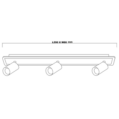 Lampa sufitowa 3-punktowa LED CCT, biała (LP-0612/3WS WH) - Light Prestige