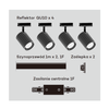 Elegancki komplet oświetleniowy w kolorze czarnym (LP-787 SET 1F BK) - Light Prestige