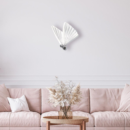 Kinkiet Mariposa w chromie - elegancja i lekkość w Twojej przestrzeni (LP-1715/1W CH) - Light Prestige