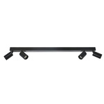 Lampa sufitowa z pilotem Perugia 4xGU10 + 1xLED w kolorze czarnym (LP-0703/4C BK) - Light Prestige