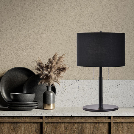 Lampa stołowa Fogo 2 żarówki E27 w kolorze czarnym (LP-0304/2T BK) - Light Prestige