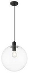 Lampa wisząca Puerto w kolorze czarnym, duża (śr. 30 cm) - Light Prestige (LP-004/1P L BK)