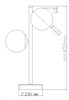 Czarna lampa na komodę Dorado (LP-002/2T BK) - Light Prestige
