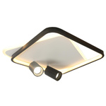 Lampa sufitowa kwadratowa 2xGU10 LED CCT czarna (LP-0612/2C Square BK) - Light Prestige