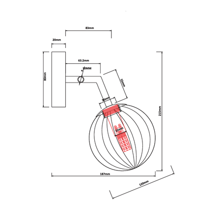 Kinkiet ARETTE - eleganckie oświetlenie do każdego wnętrza (LP-133/1W) - Light Prestige